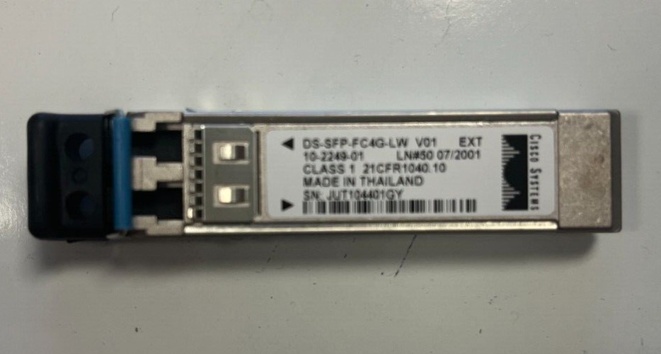 Cisco DS-SFP-FC4G-LW – 4 Gbps Fibre Channel Transceiver (10km reach) 10-2249-01