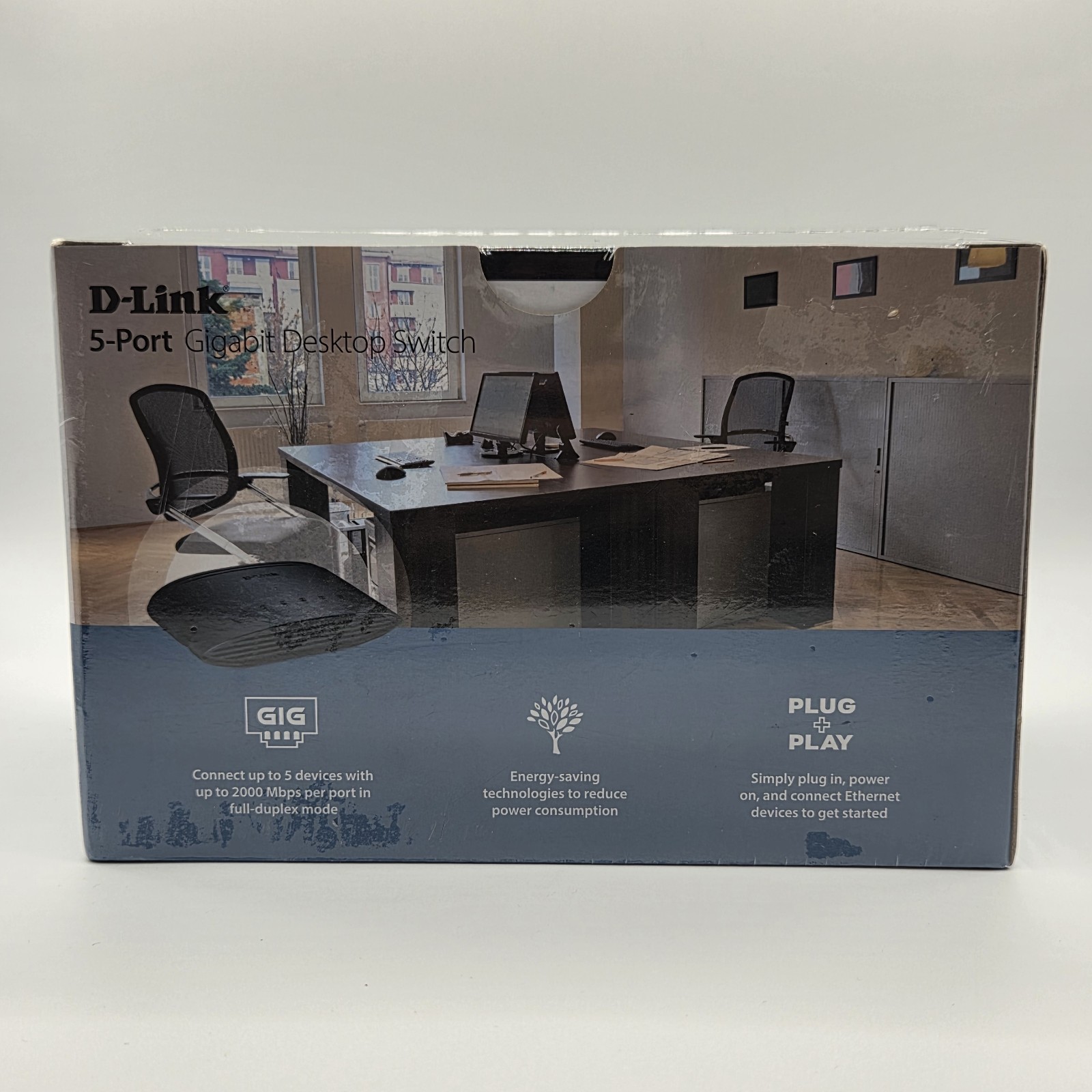 D-Link DGS-1005G 5-Port Gigabit Desktop Ethernet Switch Plug & Play NEW Sealed