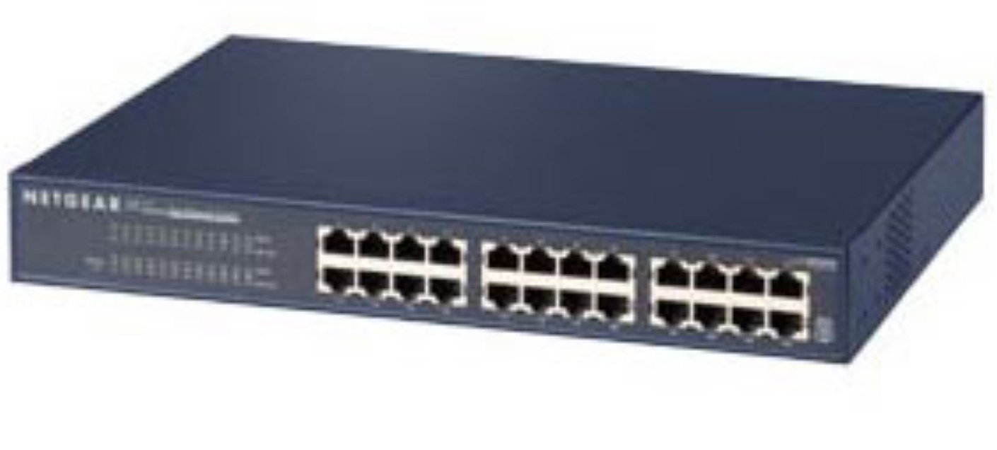 JFS524 NETGEAR 24-Port Fast Ethernet Unmanaged Switch, JFS524 – 24 Ports – 2 Lay