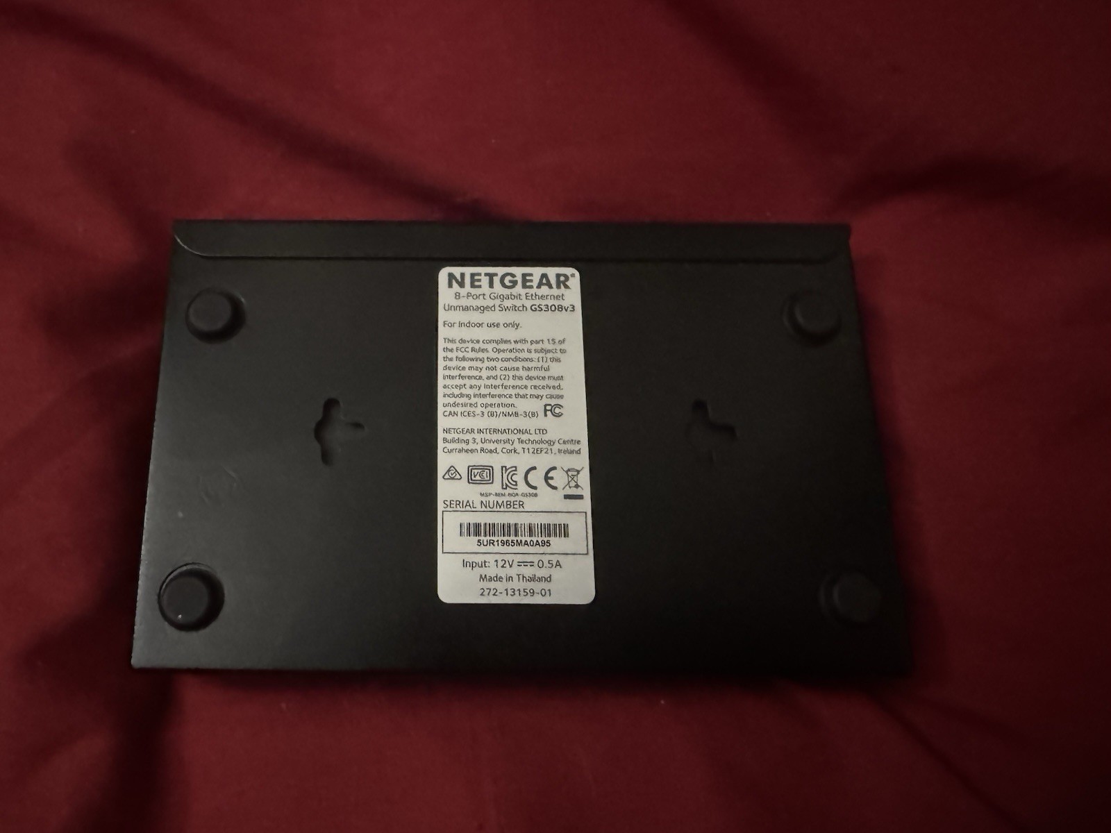 NETGEAR GS308 8-Port Gigabit Ethernet Unmanaged Wall-Mountable Switch