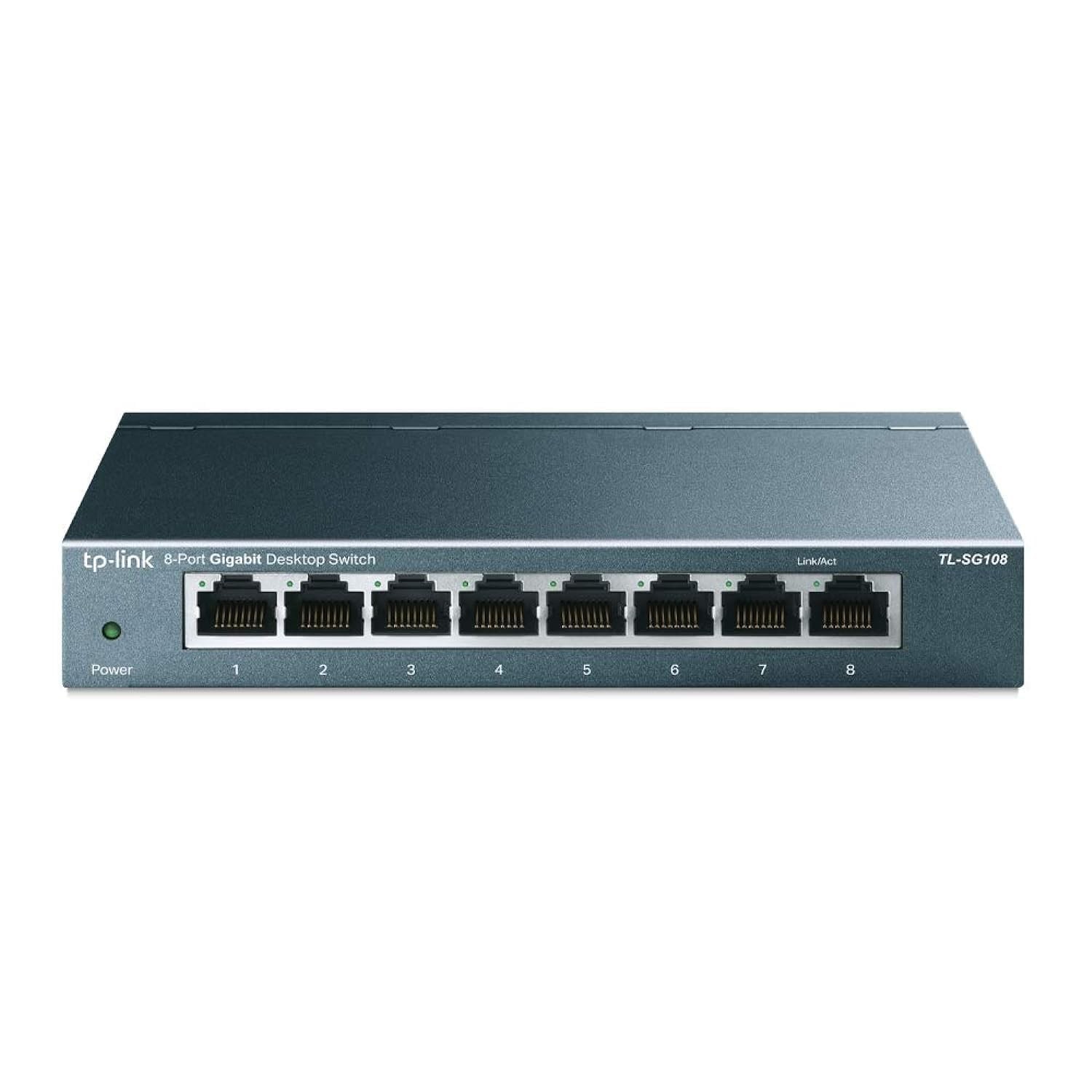 TP-Link 8 Port Gigabit Ethernet Network Switch – 8 Port, Black