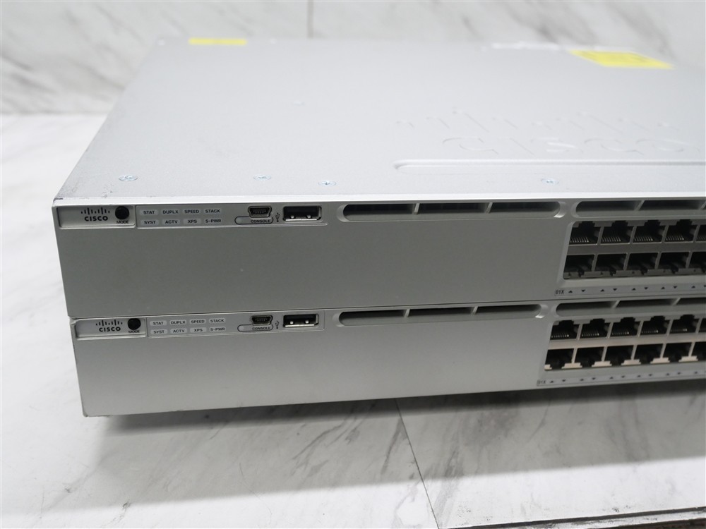 Lot of 2 Cisco Catalyst 3850 WS-C3850-24T-S 24-Port Layer 3 Managed Switch!