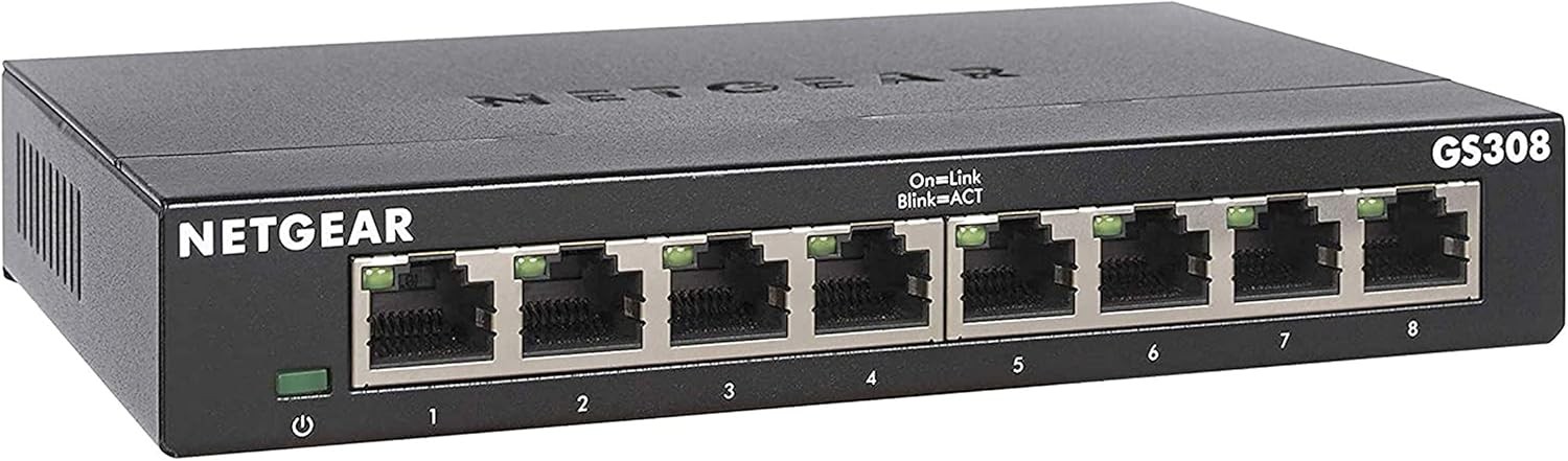 NETGEAR 8-Port Gigabit Ethernet Unmanaged Essentials Switch (GS308) – Yellow