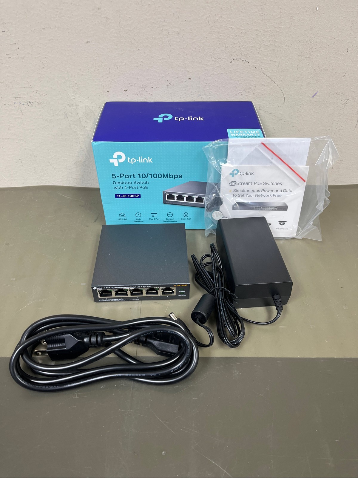 TP-Link 5 Port Fast Ethernet 10/100Mbps PoE Switch | 4 PoE Ports @58W | Desktop