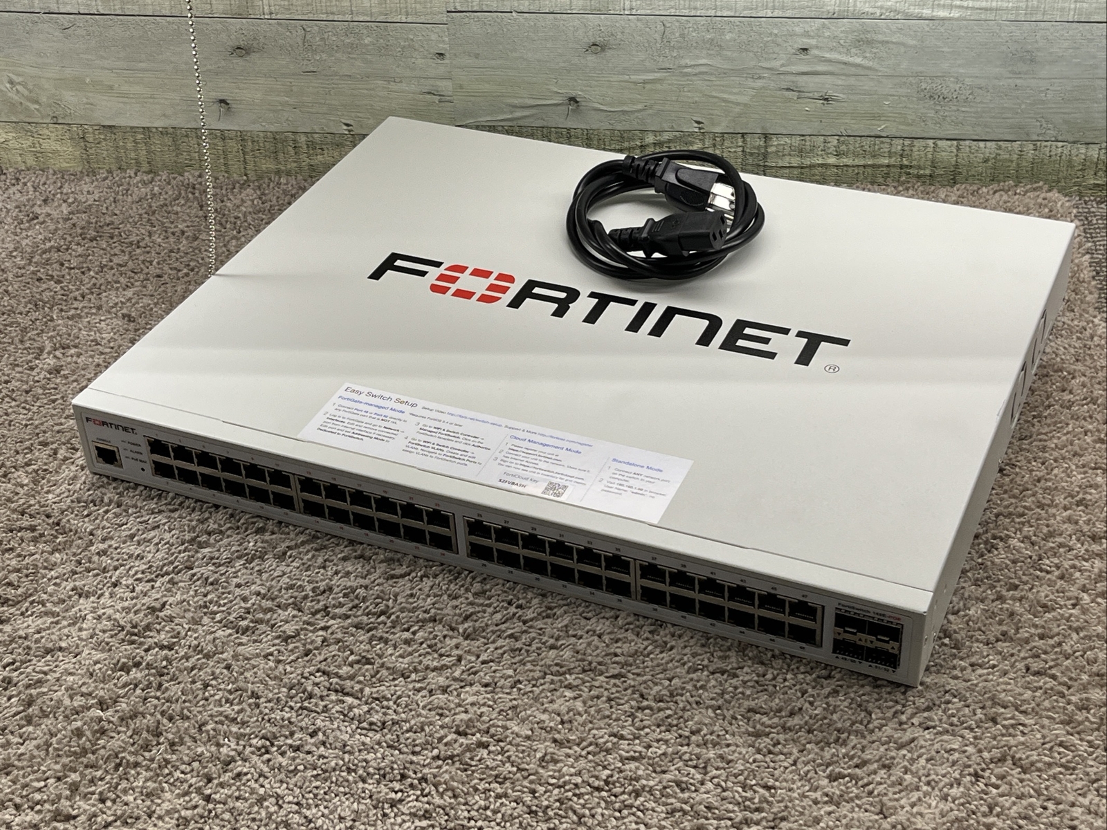 Fortinet FS-148E-POE 48-Port Rack Mountable PoE Ethernet Switch TESTED 8334