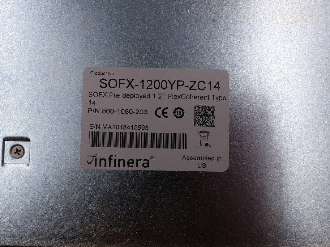 INFINERA SOFX-1200YP-ZC14 800-1080-203 PRE-DEPLOYED 1.2T FLEX COHERENT TYPE