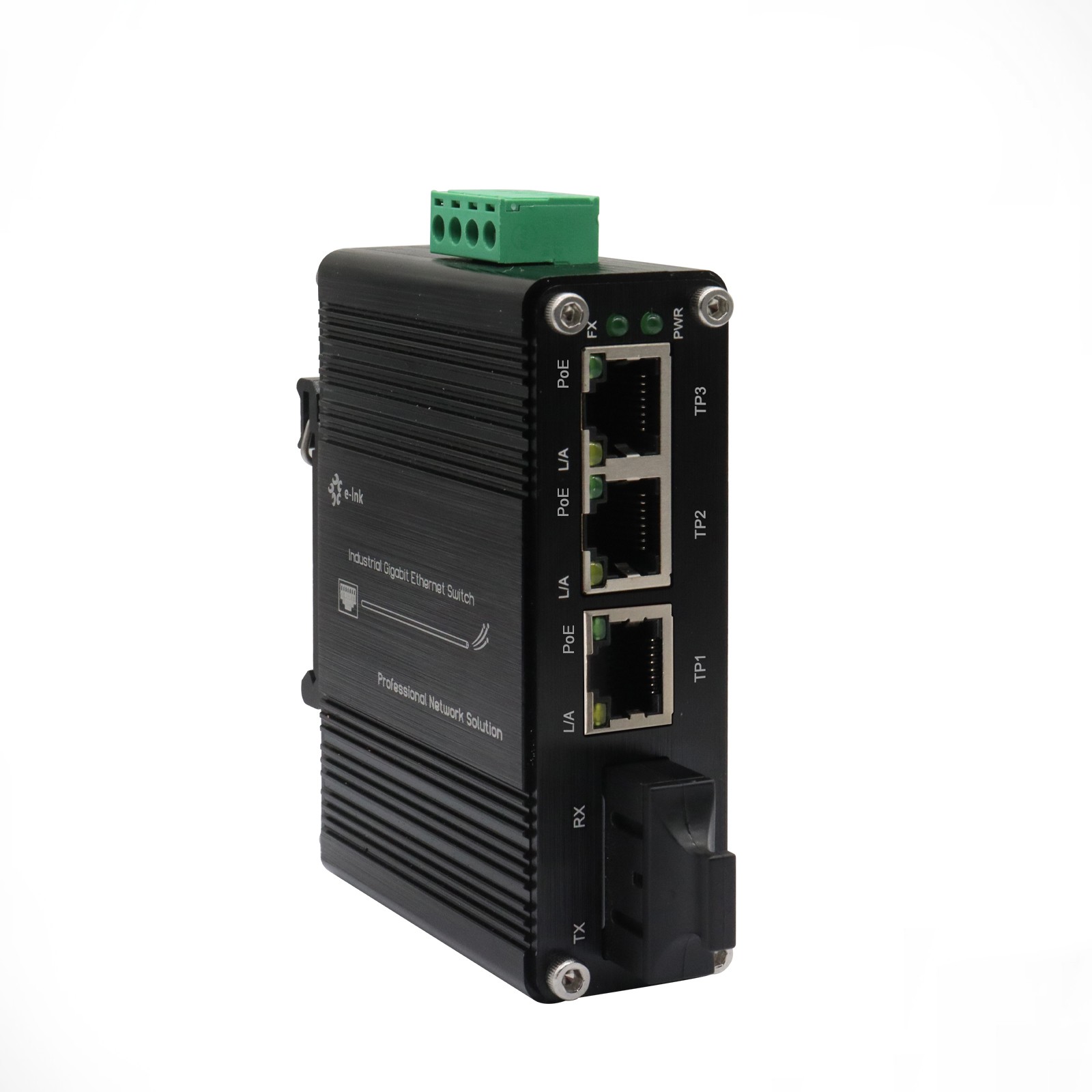 Industrial 3-Port 10/100/1000T 802.3at PoE+ 1-Port 100/1000X SFP Ethernet Switch