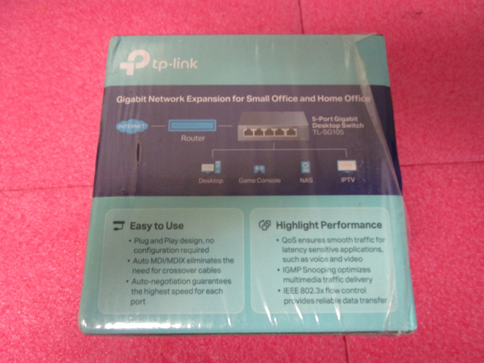 TP-Link TL-SG105E 5-Port Gigabit Easy Smart Switch (UN) – New