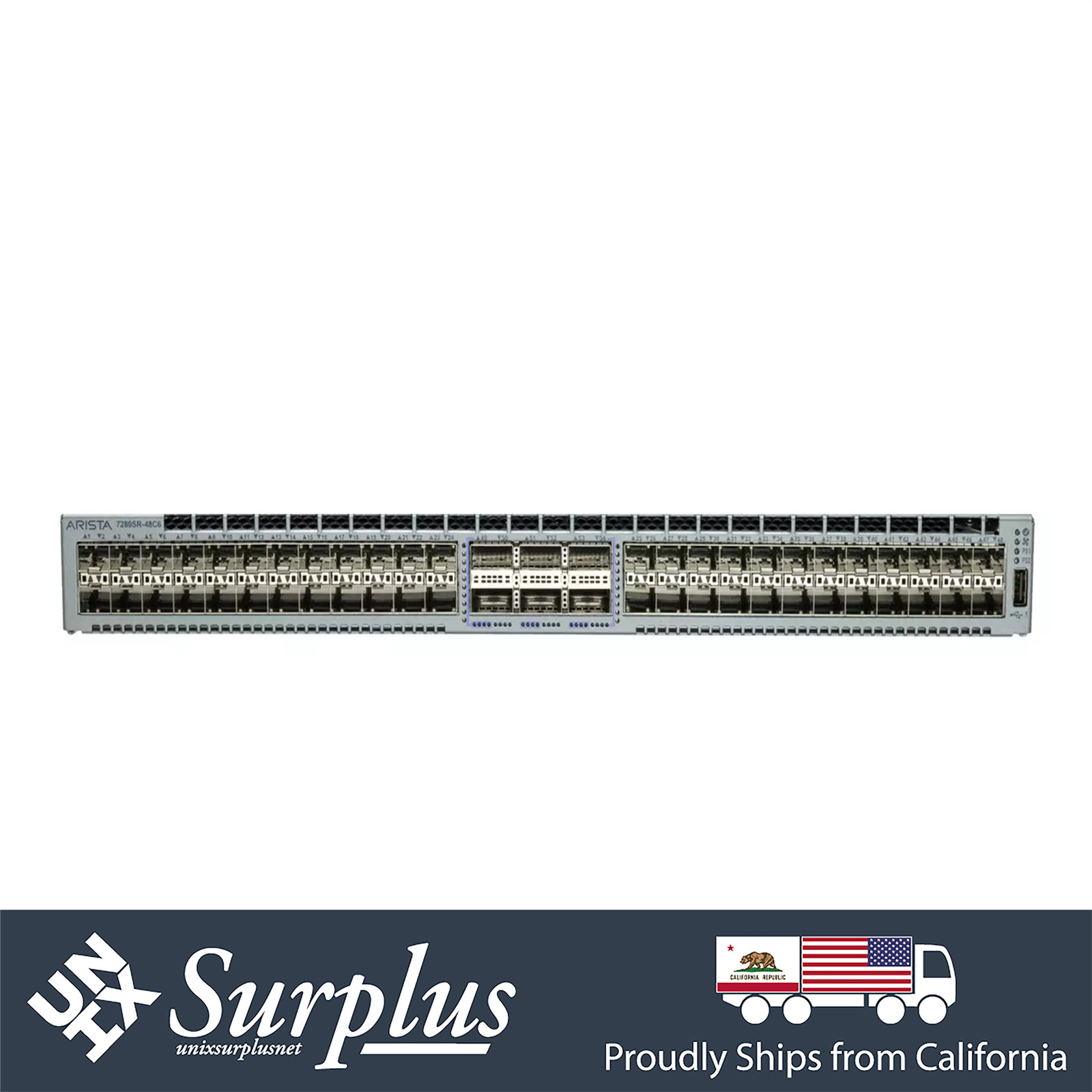 48 Port 10GbE SFP+ Arista 7280R-48C6 Data Center Switch 2x PSU |6x 100GbE QSFP28
