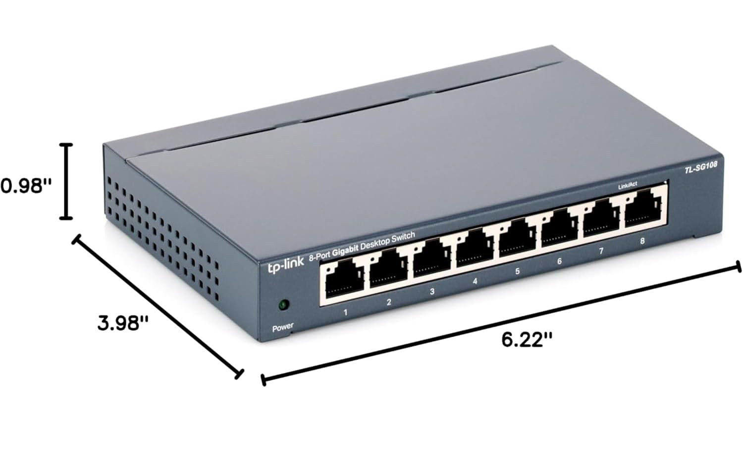 TP-Link 8 Port Gigabit Ethernet Network Switch – 8 Port, 1Gig, Black