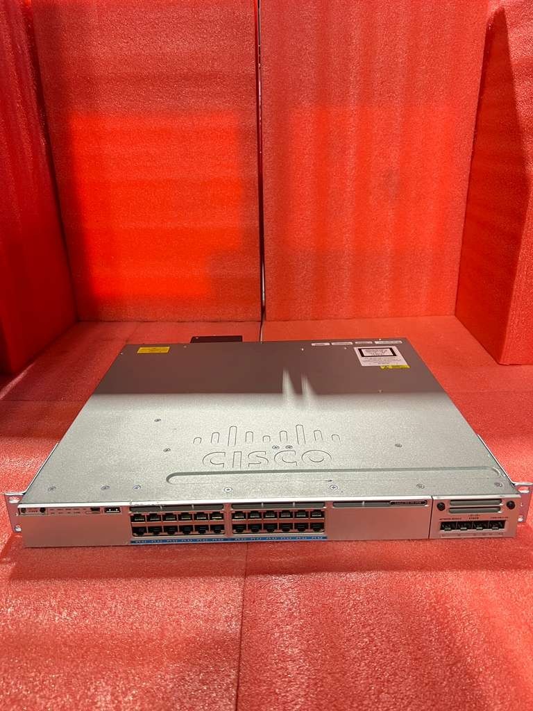 Cisco WS-C3850-24XU 24 Port 10Gbps UPoE LAN Base Switch C3850-NM-2-10G 1100W