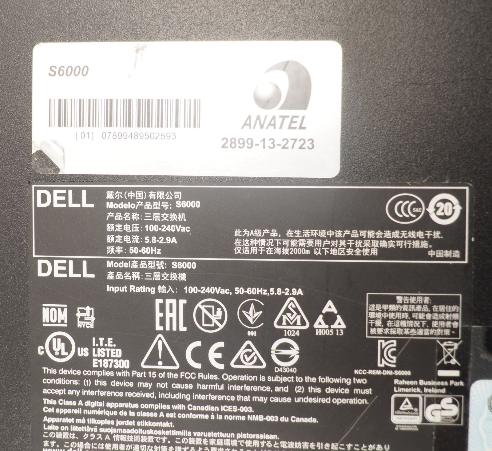 Dell Networking S6000-ON 32P 40GbE QSFP+ Switch 2x460W PSUs No Fans! tested