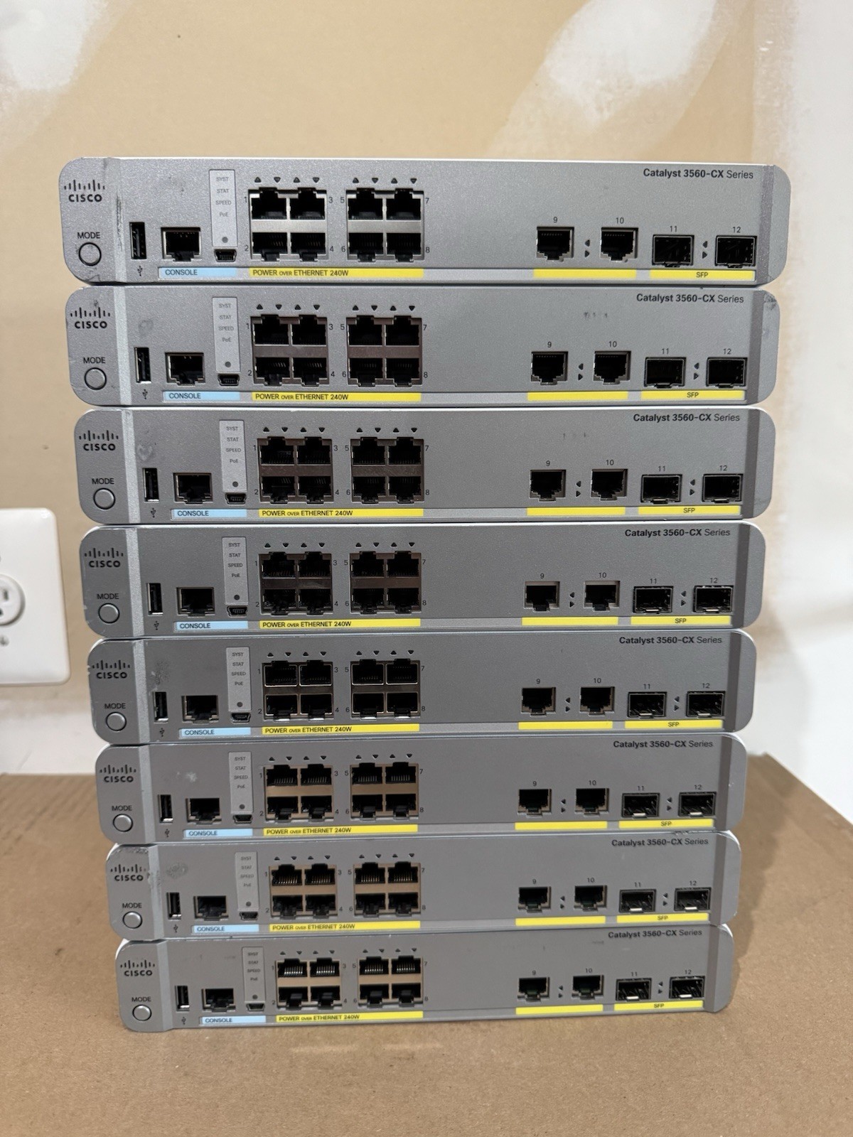 Cisco Catalyst WS-C3560CX-8PC-S Managed Switch 8 PoE+ Port | Quantity Available