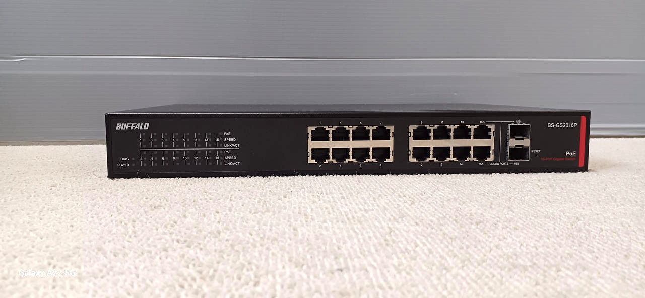 Buffalo BS-GS2016P 16-Port Gigabit 1000BASE-T Switching Hub From Japan