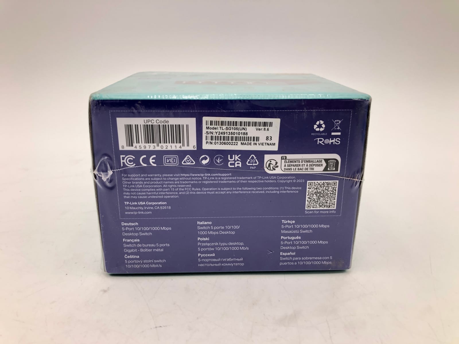 TP-LINK | TL-SG105 | Ethernet Switch | New Sealed