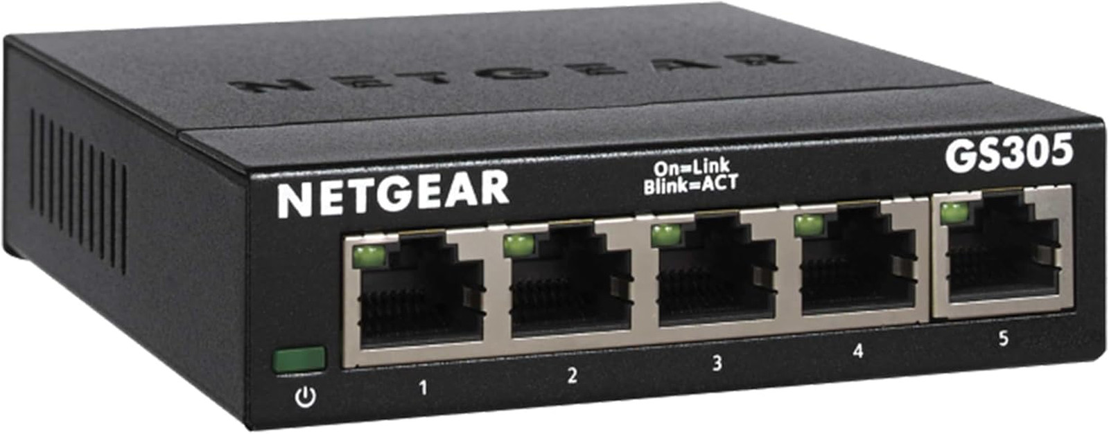 5-Port Gigabit Ethernet Unmanaged Essentials Switch – Home Network Hub, Splitter