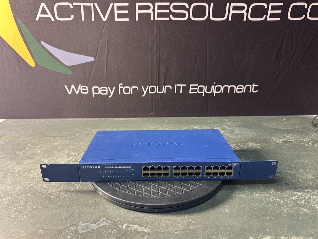 NetGear ProSafe (JFS524) 24-Ports External Switch, Rack Ears – No Power Cable