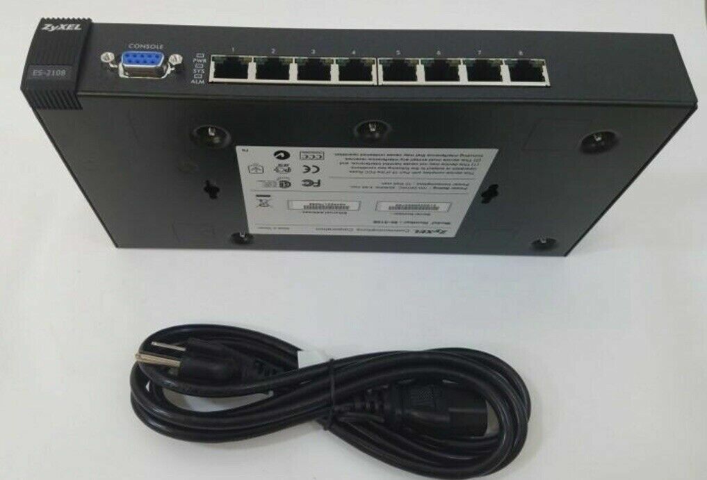 Zyxel ~ ES-2108 Series ~ 8-port Managed Layer 2 ~ Edge Fast ~ Ethernet Switch