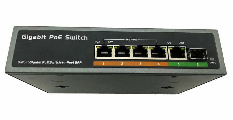 4+1+1-Port Gigabit IEEE802.3af Mode -A POE Switch for IP Camera