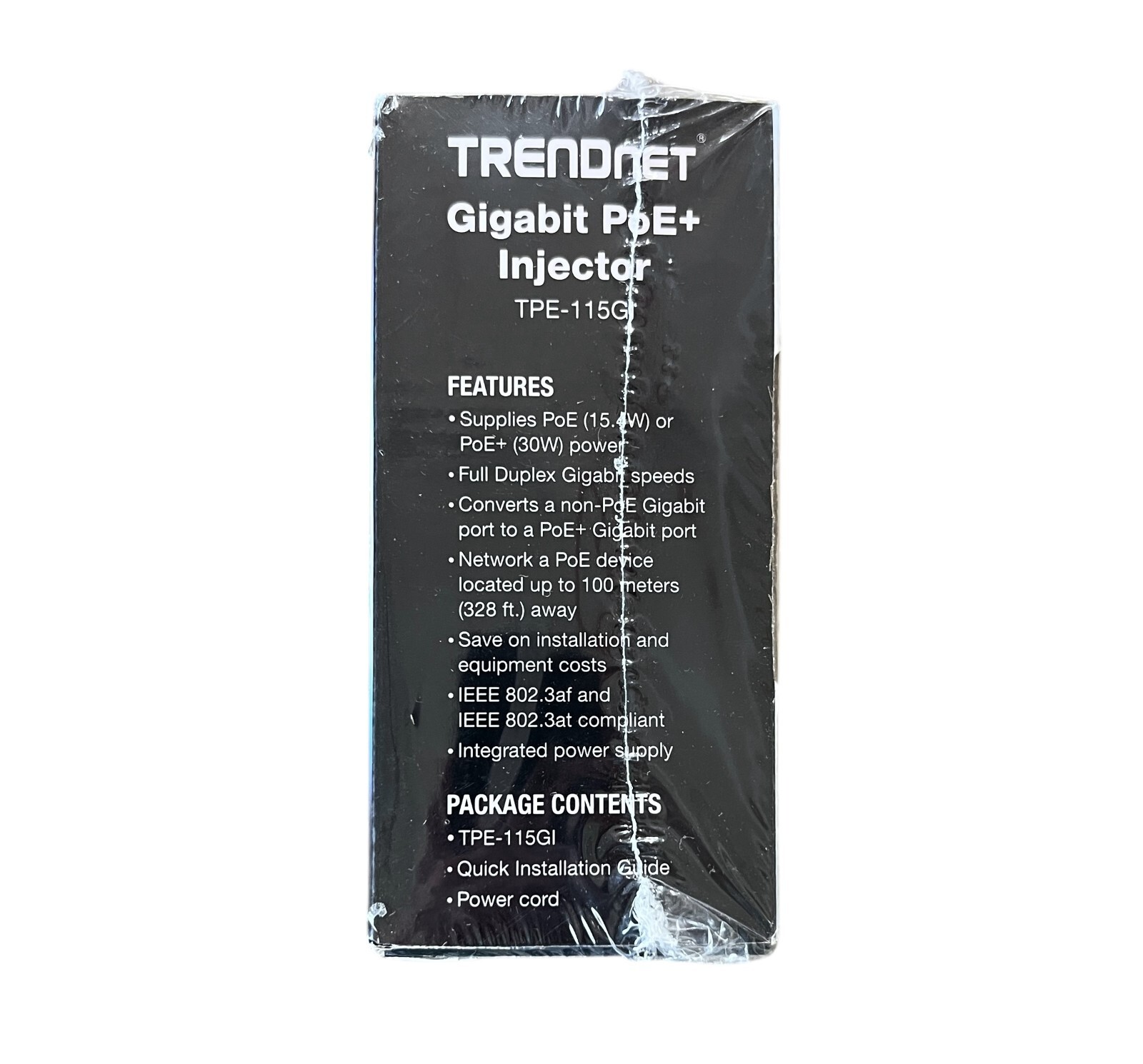 TRENDnet TPE-115GI Gigabit PoE+ Injector NEW Sealed Box