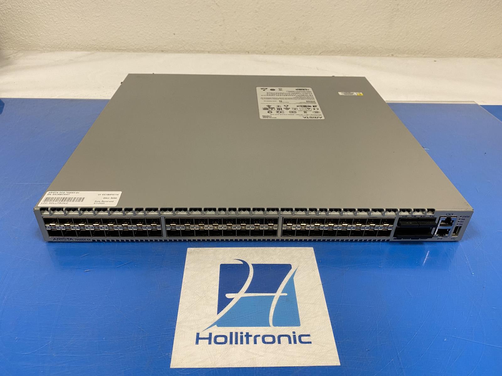 Arista DCS-7050SX-64 Ethernet Switch 48-Port 10G SFP+ 4x QSFP+