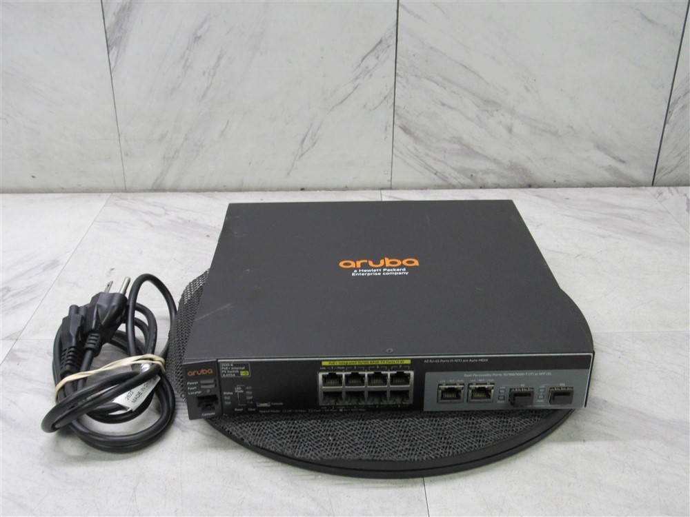 HP Aruba 2530-8 PoE+ JL070A Internal PS 8 Port Fast Ethernet Switch JL070A
