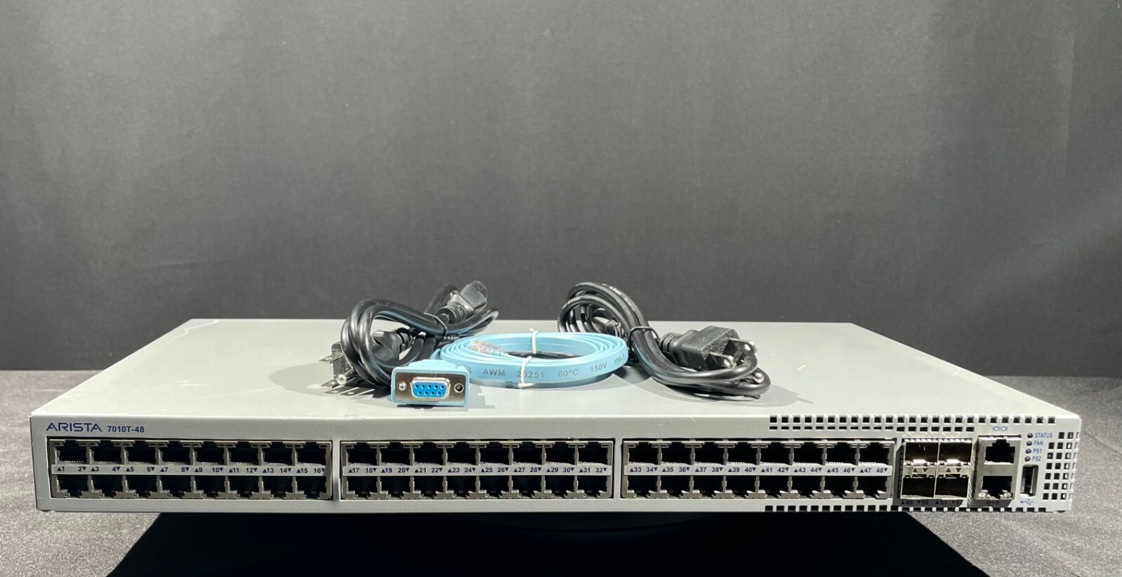 Arista DCS-7010T-48-R 48P 1GbE 4P 10GbE SFP+ Network Switch – Same Day Shipping