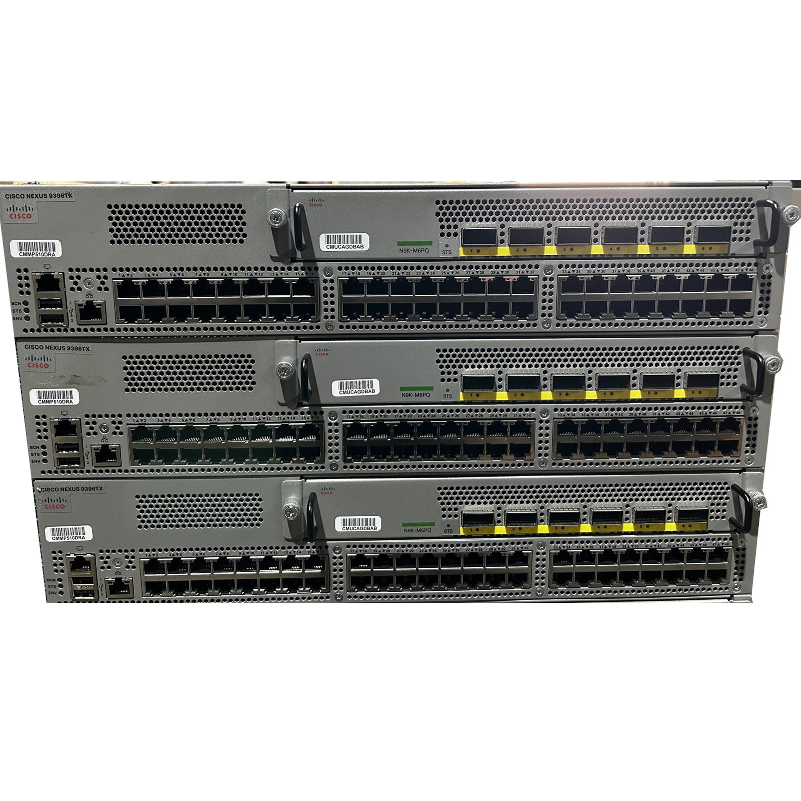 48 Port 10GB RJ45 Cisco Nexus N9K-C9396TX Switch Dual PSU | 6x 40GbE QSFP+