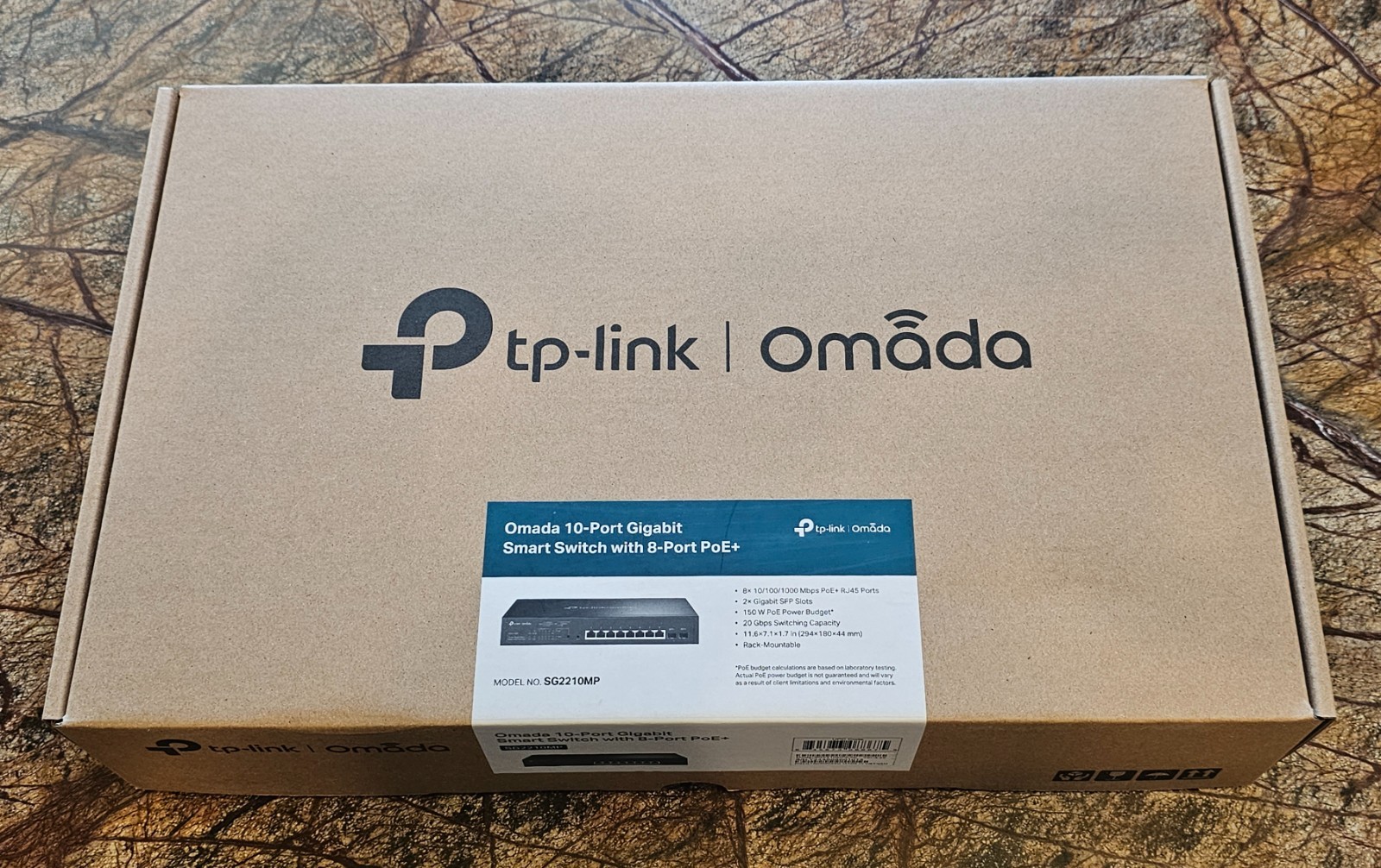 TP-Link Omada SG2210MP 10-Port Rackmount Gigabit Switch 8-Port PoE+ 150W NEW
