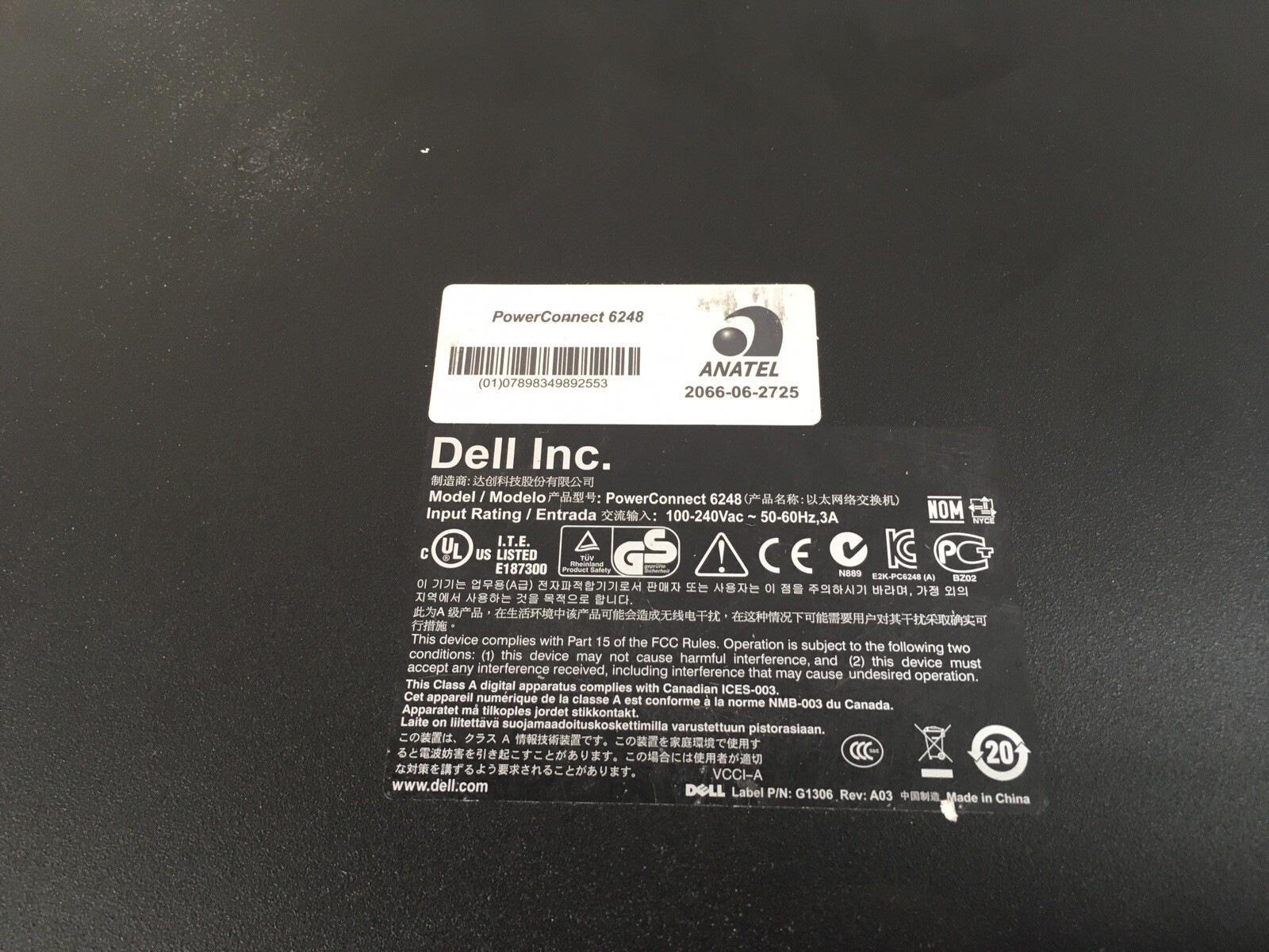 Dell PowerConnect 6248 48 Port Managed 10/100/1000 Gigabit Ethernet Switch