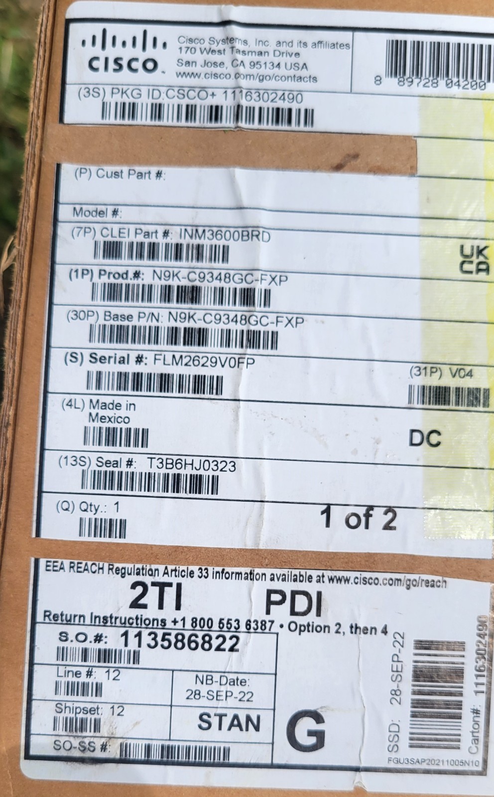 Cisco Nexus N9K-C9348GC-FXP – 9300 48-Port Switch – Rack Mountable 1U