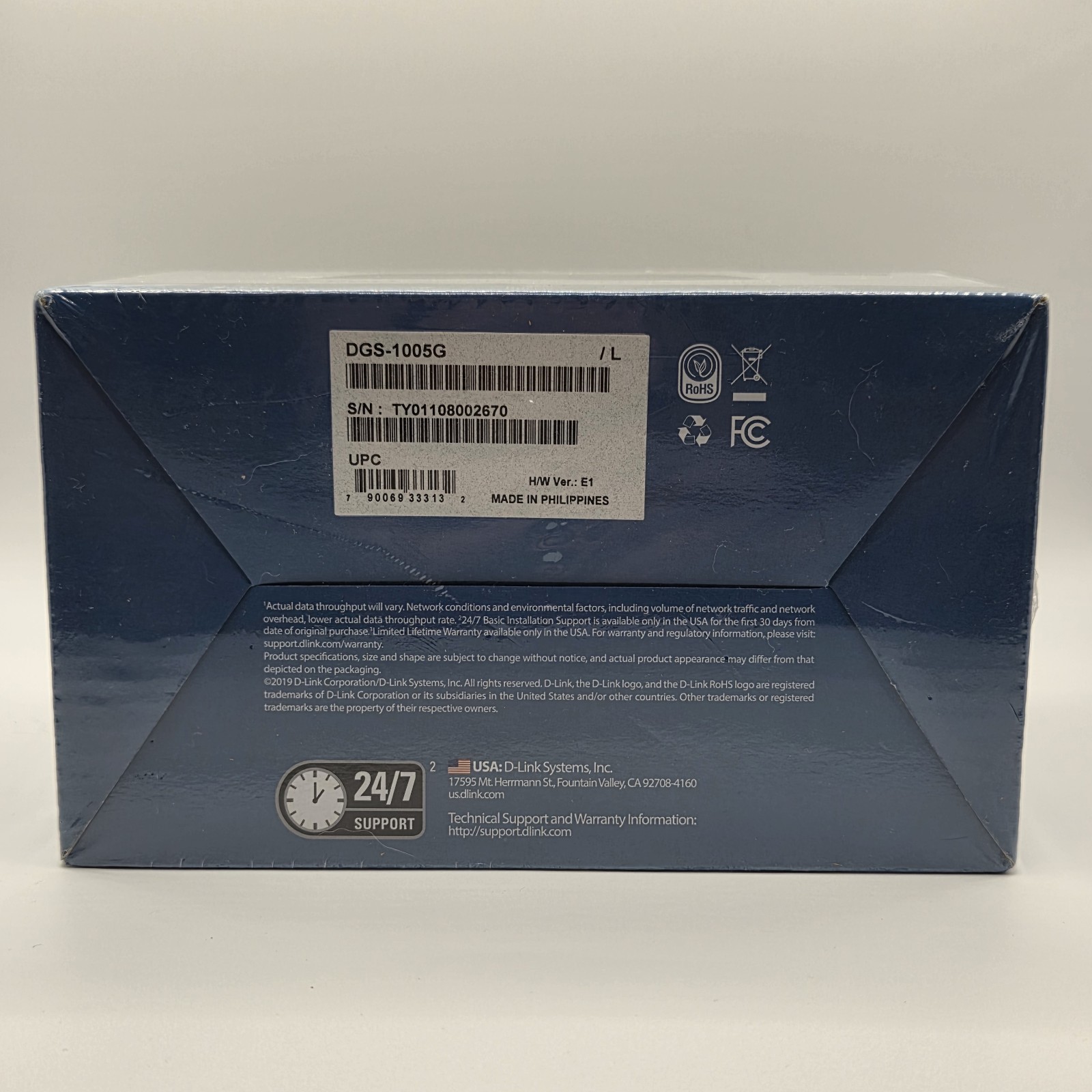 D-Link DGS-1005G 5-Port Gigabit Desktop Ethernet Switch Plug & Play NEW Sealed