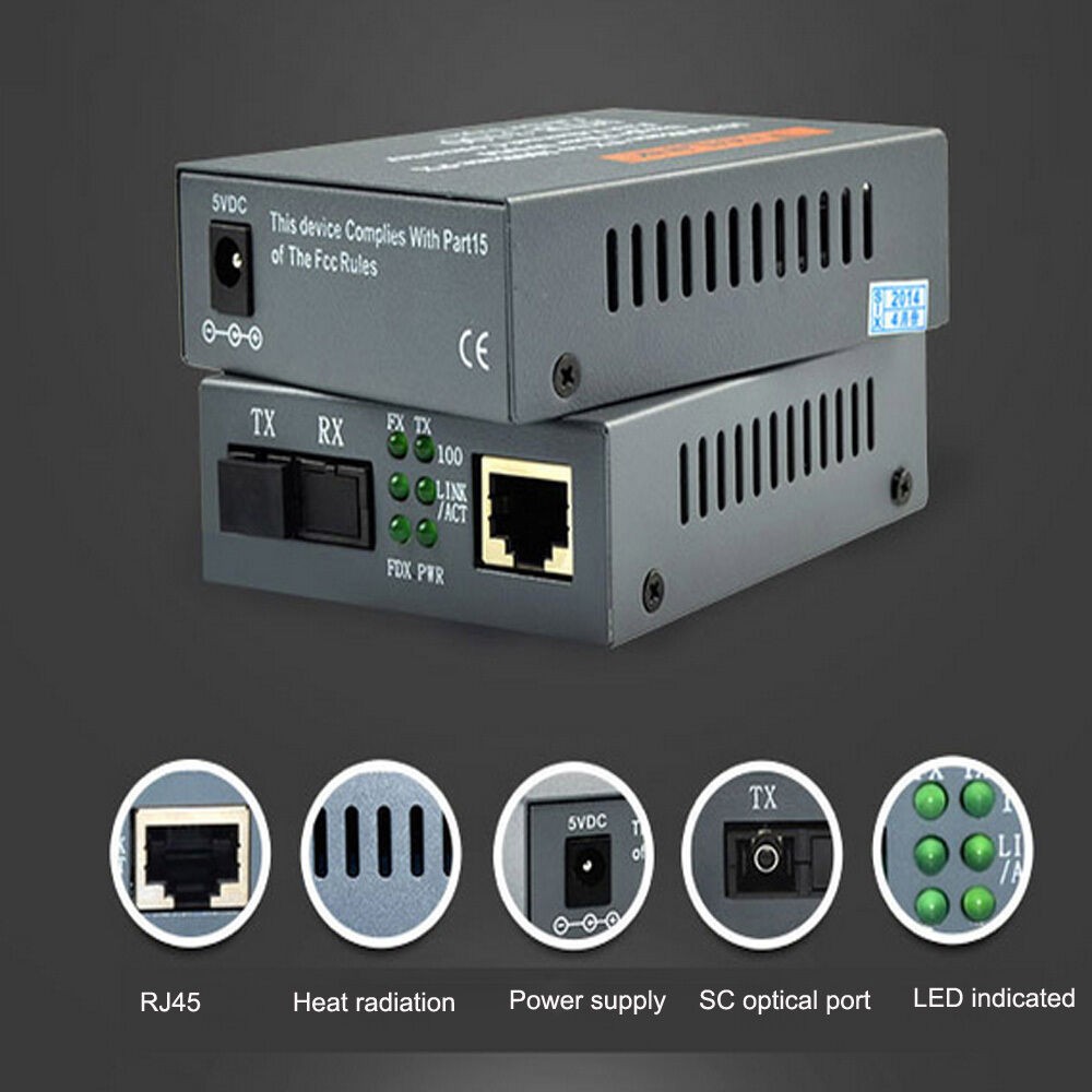 Premium 10/100Mbps Ethernet to Fiber Optic Media Converters – Singlemode 25Km