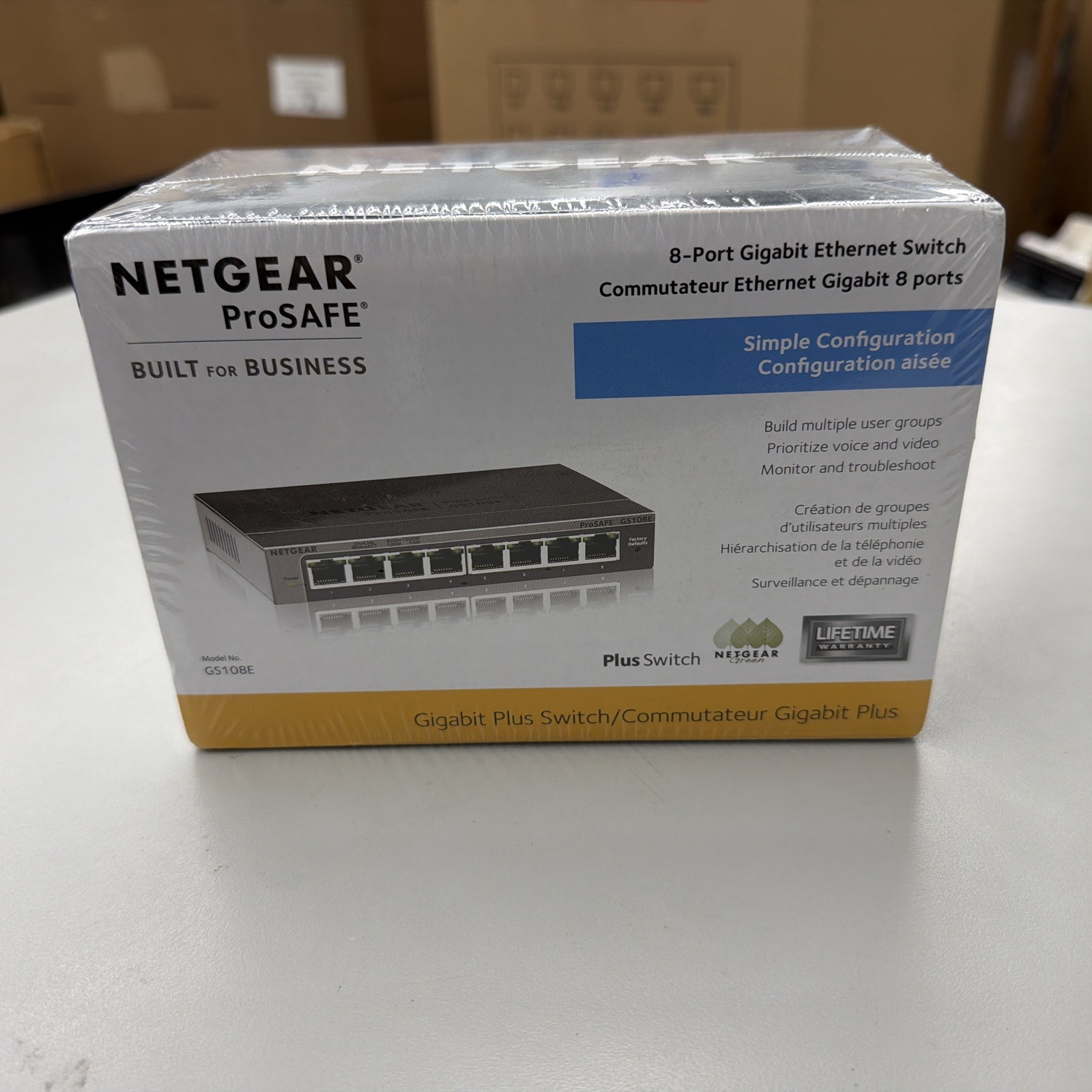 Netgear GS108Ev2 GS108E ProSafe Plus 8 Gigabit Ethernet Switch