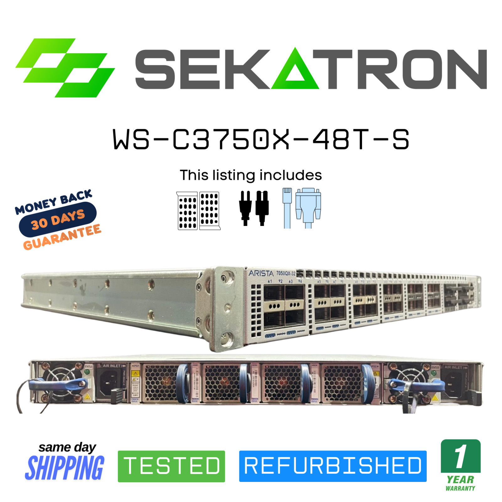🔀Arista DCS-7050QX-32-R Networks 7050X Series – Data Center Switch • 32x QSFP+