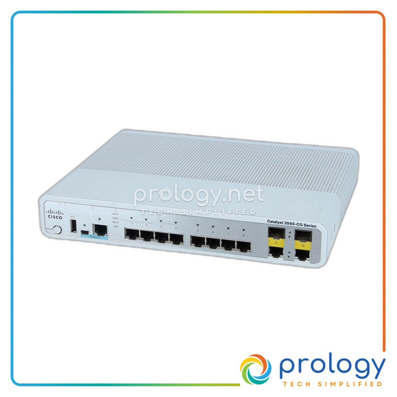 Cisco WS-C3560CG-8TC-S 8 Port GE 2x Dual Uplink IP Base Switch Latest IOS