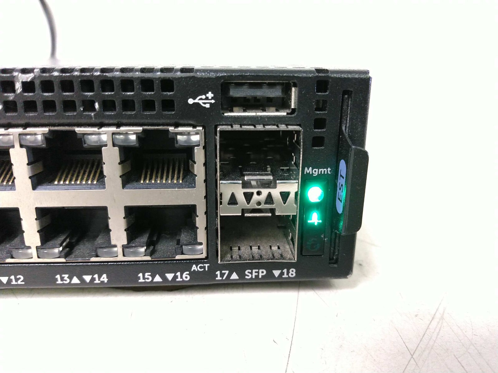Dell X1018 16 Port Gig PoE 2 X SFP Managed Switch Tested Working W/Power Cable