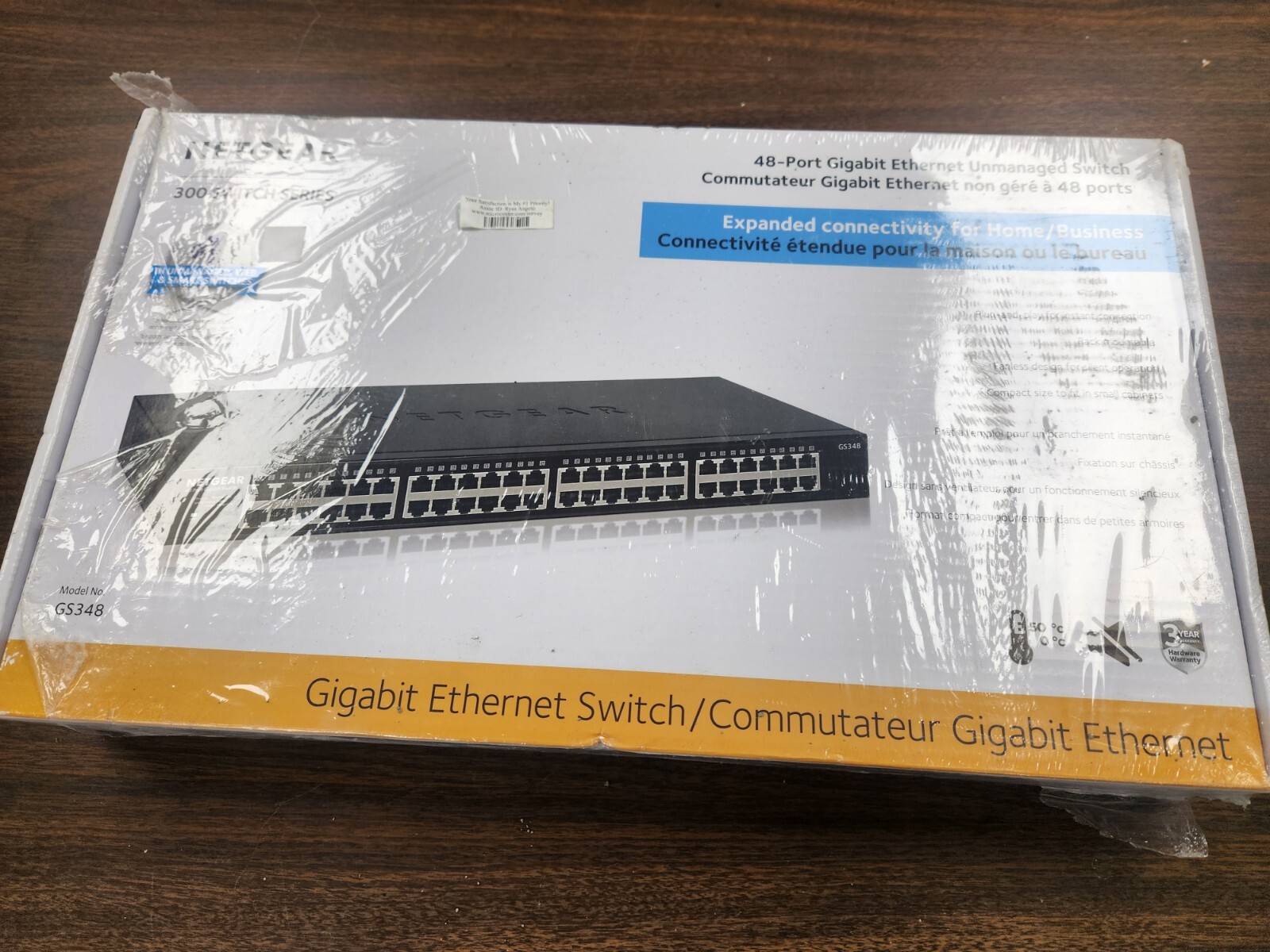 NETGEAR GS348-100NAS 48 Port Gigabit Ethernet Rackmount Unmanaged Switch