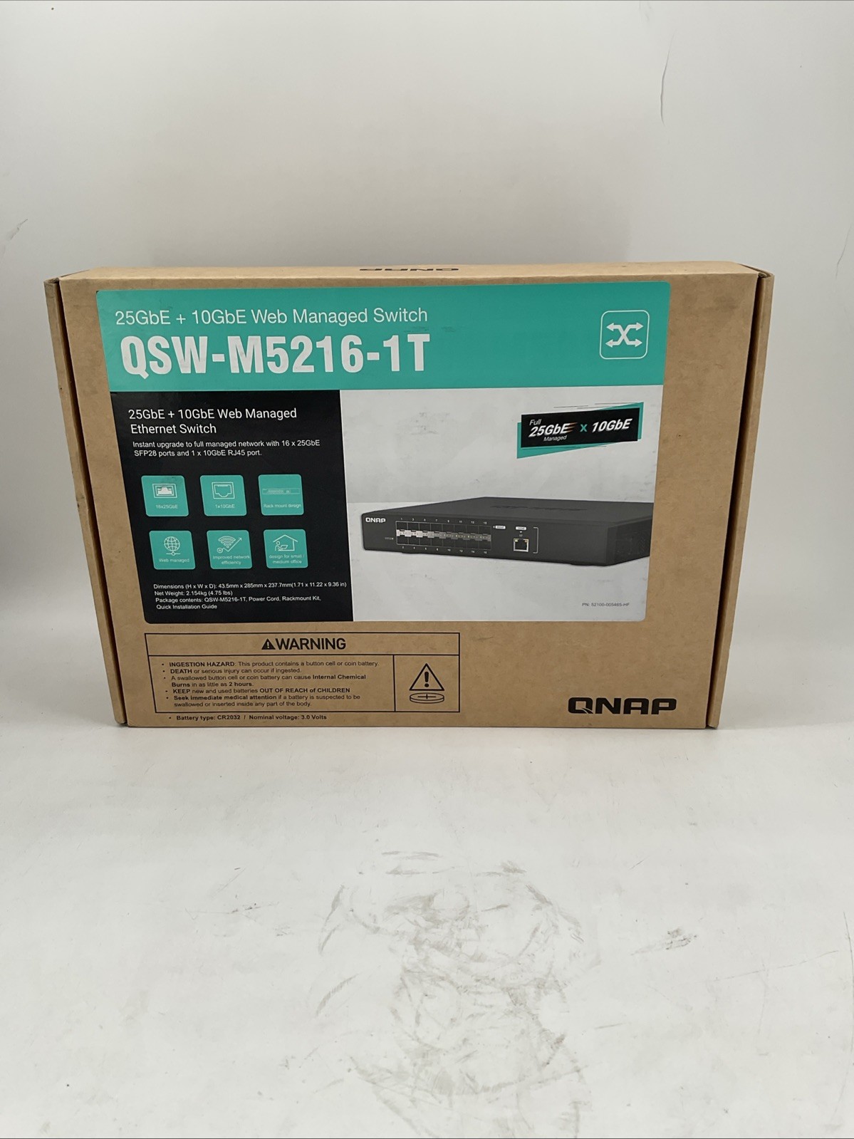 QNAP QSW-M5216-1T 16-Port 25GbE Network Switch (A172)