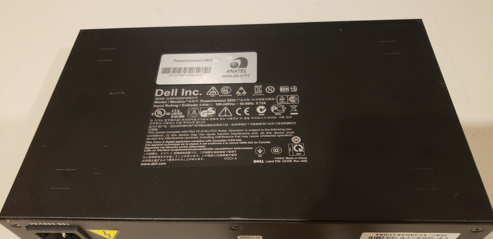 Dell PowerConnect 2808, 8 1GbE Ports, Web Managed