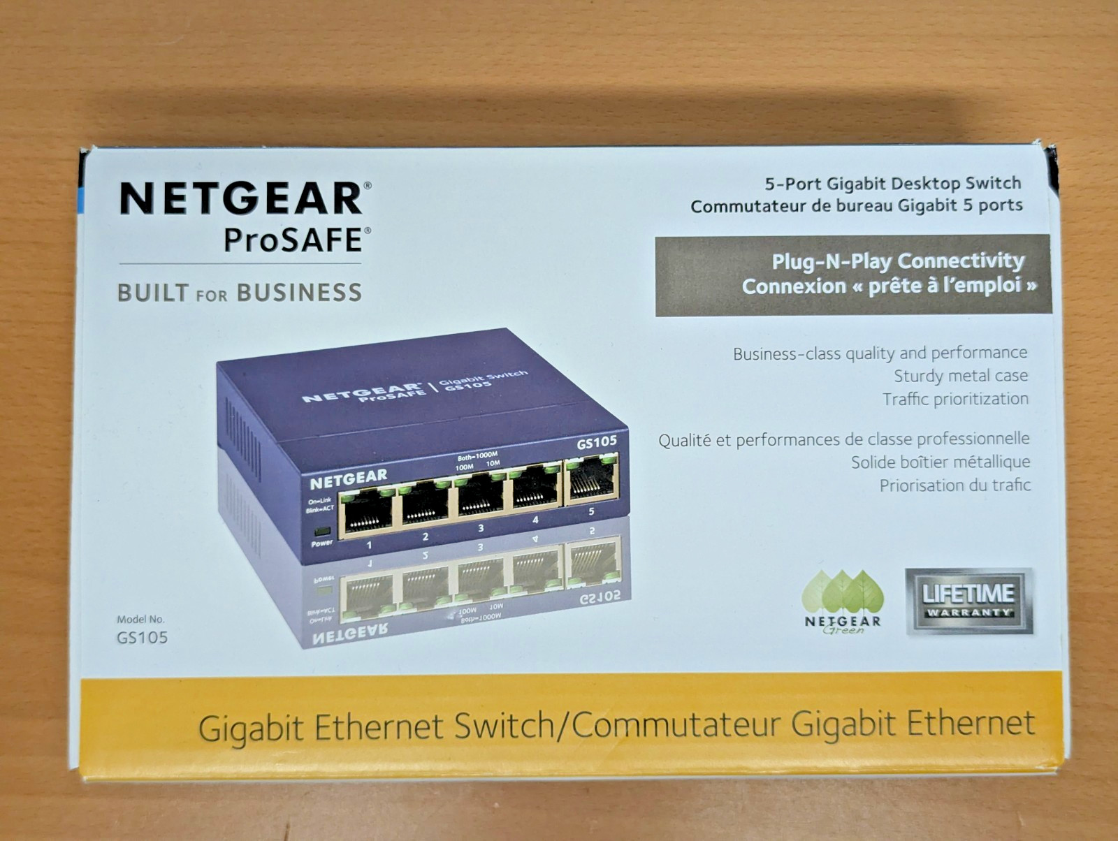 New NETGEAR ProSAFE GS105 5 Port Gigabit Unmanaged Ethernet Switch GS105NA