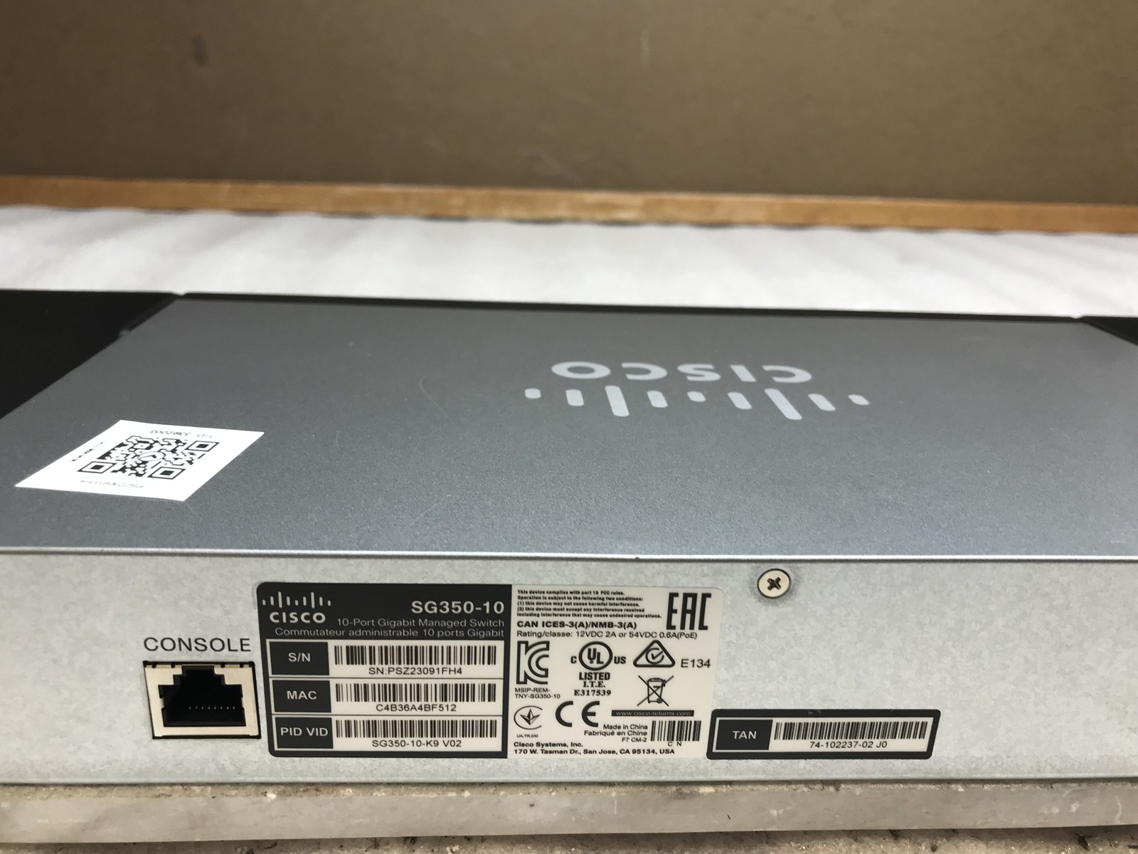 Cisco Systems SG350-10P 10-Port Gigabit Managed Switch w/ Ears (SG35010PK9NA)