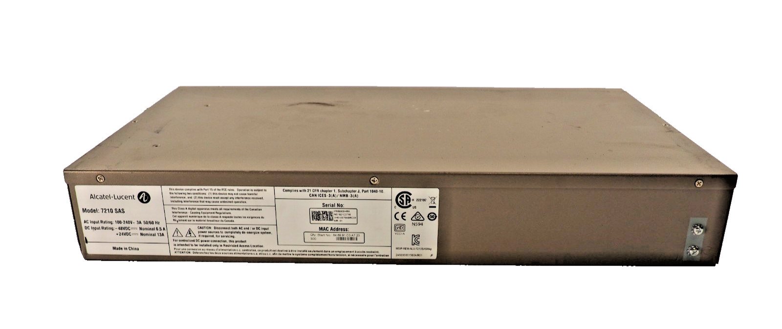 Nokia Alcatel-Lucent 7210 SAS-Mxp 22F2C45SFP+ Service Access Switch