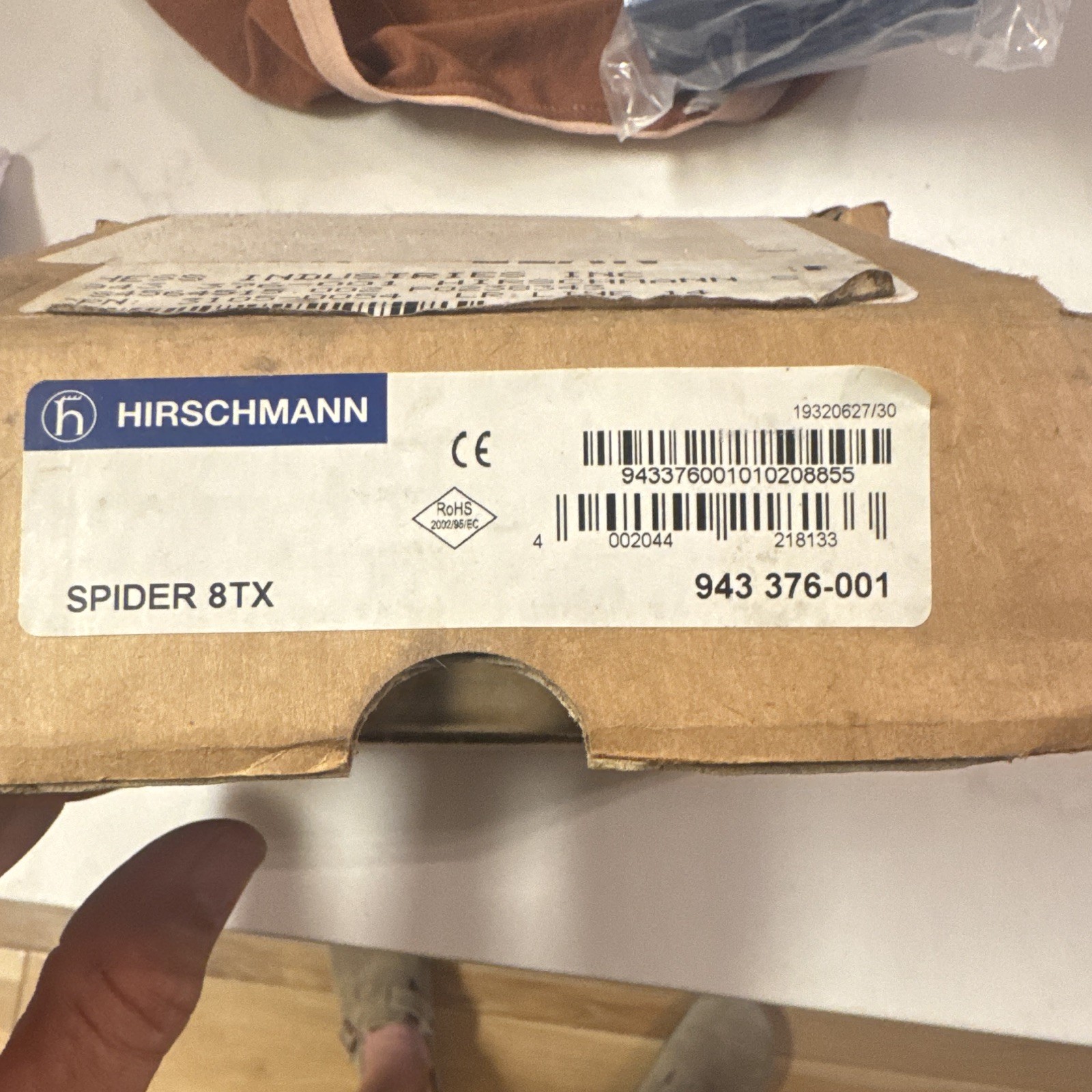 Hirschmann SPIDER 8TX 8-Port Unmanaged 100Mbps Rail Switch RJ-45 943376-001