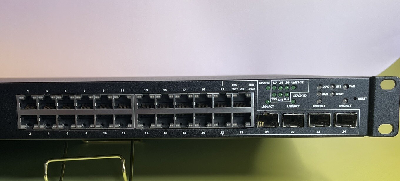 Dell PowerConnect 6224 24 Port Gigabit Ethernet Switch 10/100/1000 4x SFP Ports